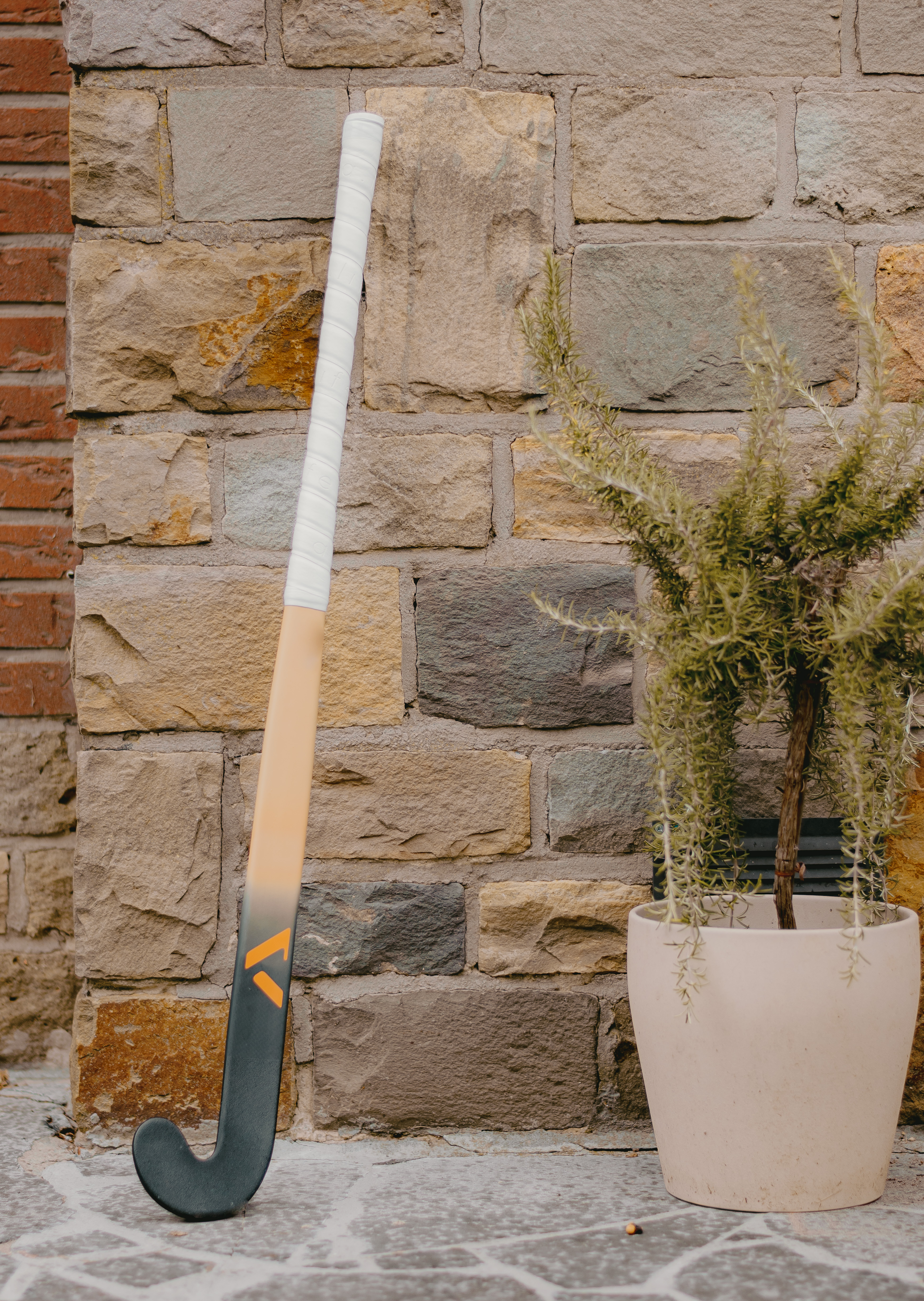 Minimalist detail of A-LIFE hockey stick inspired by Ibiza textures and architecture.